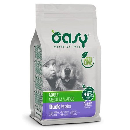 Oasy One Animal Protein Adult Medium & Large con Anatra Per Cani