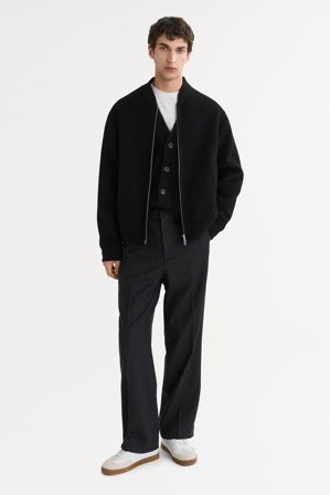 Soft Goat - Men's Bomber Jacket - Cashmere jacket - XXL - Black