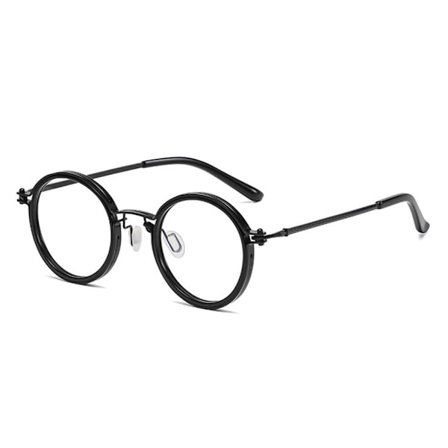 Anti-Blue Light Lukulasit Pyöreät silmälasit MUSTA VOIMA