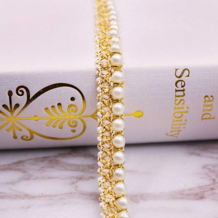 Mordely Handsydd Pearl Pearl Braid Spetsband