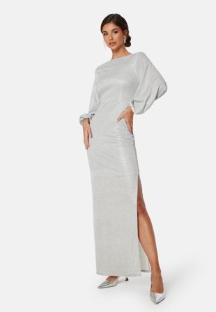 Bubbleroom Occasion Liise Sparkling Gown Silver coloured Klær