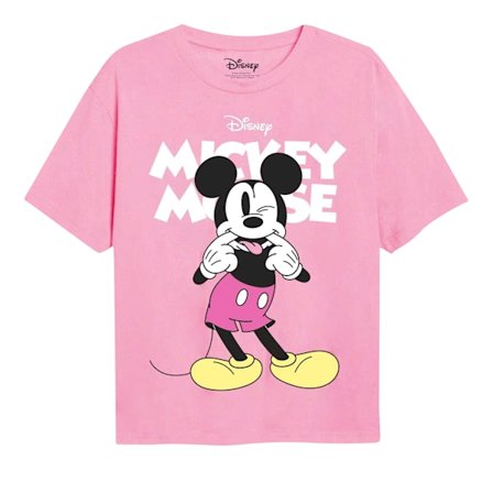 Disney Flickor Mickey Mouse Rolig Ansikte T-shirt 3-4 År Ljusrosa