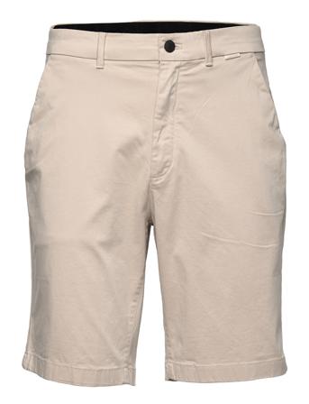 Sateen Slim Short Shorts Chinos Shorts Beige Calvin Klein