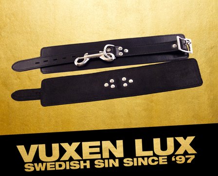 Exquisite Leather Ankle Cuffs - Vuxen.se - BDSM handbojor, fetish handklovar