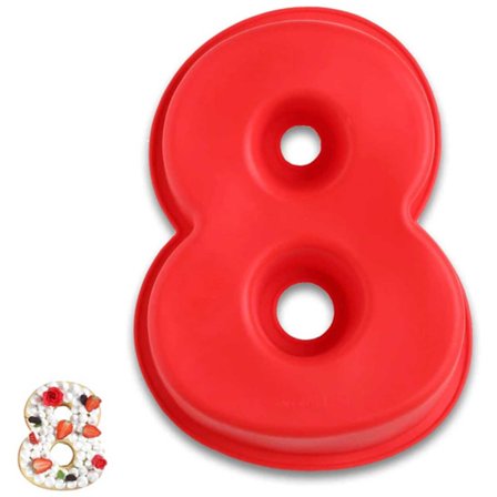 Stor bakeform silikonkakeform Digred nummer 8