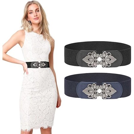Dames brede elastiske bælte stræk elastiske taljebælter cinch bælte vintage bælte damebælter til kjoler