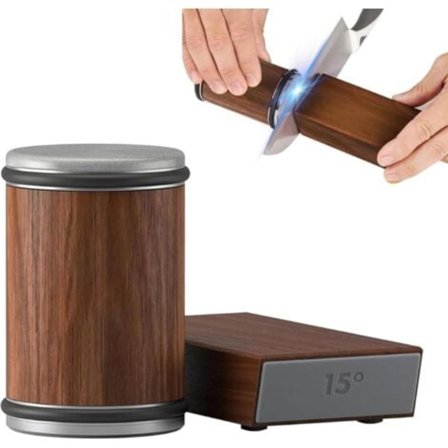 Knivsliber med hjul, med en industriel diamant på 15 og 20 grader til knivslibning, slibesystem til knive med rulle