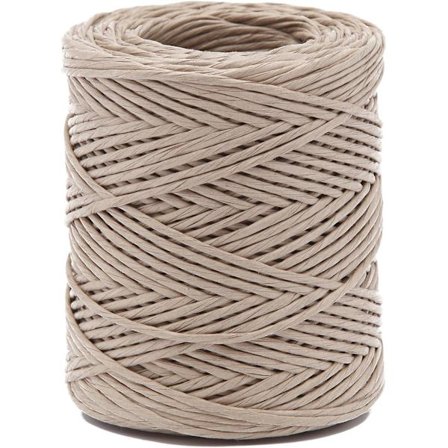 2mm Papir + Naturligt jern wire 200 m, naturligt farvet forstærket papir wire til papirpoesi, DIY, havearbejde