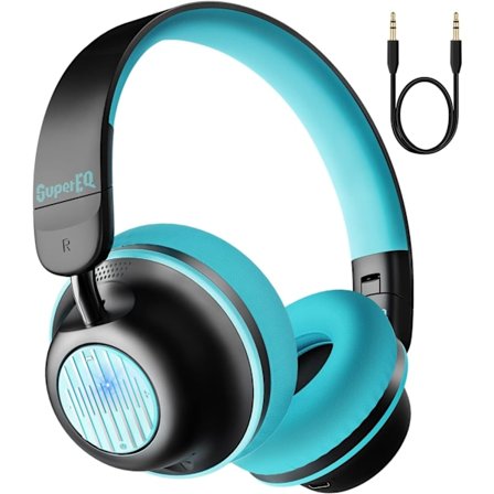 Bluetooth-hörlurar med aktiv brusreducering, SuperEQ S2, trådade och trådlösa