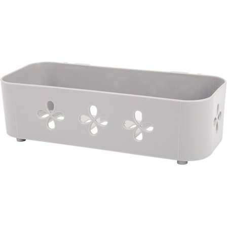 Vægmonteret badeværelsesopbevaringshylde Multifunktion sugekop badeværelseshylde køkken badeværelse hardware opbevaring grå