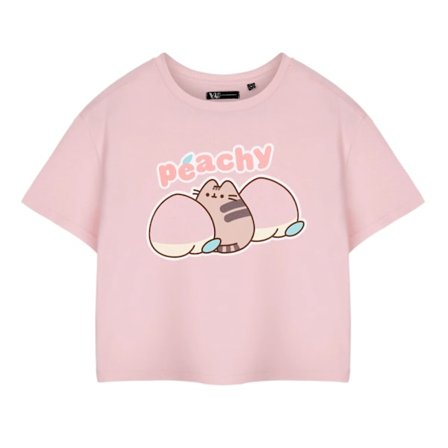 Pusheen Dam/Dam Peachy Kortärmad Crop T-Shirt XXL Pin