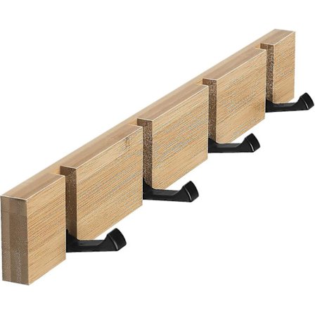 Bambu Klädkrok Vägg, Klädkrok Fällbar Klädhängare Med 4 Krokar För Jackor