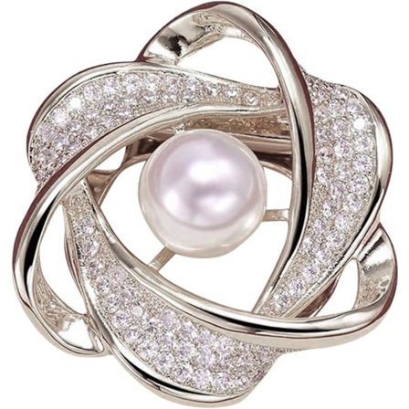 Monipuolinen huivihuivipidikepidike rengassolki rintaneula strassi rintaneula naisten rintaneulat ja (hopea yksi koko)(vapaa koko,hopea)