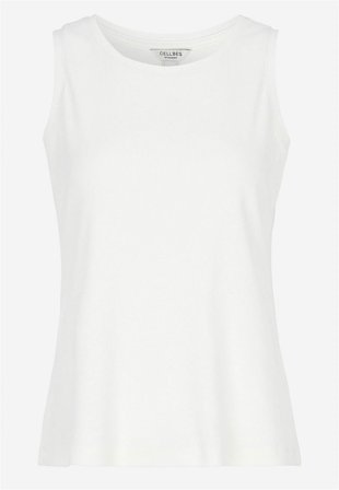 Cellbes of Sweden - Ribbet singlet i hvid til damer i størrelse 50/52