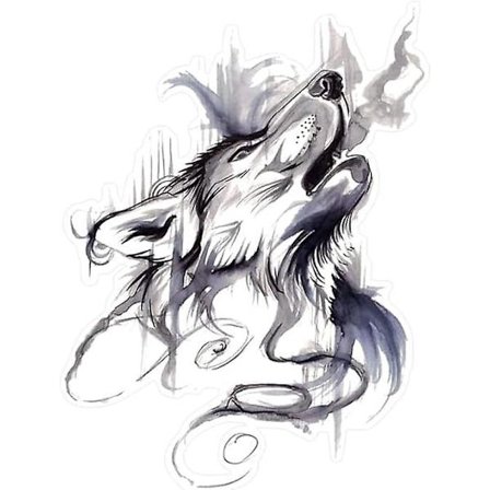 Bilklistremerker, 4 stk. Ulve-dekaler Bilklistremerker Personlig Bilpanser Kjøleskap Klistremerke Ulvehode Klistremerker Tuning Dekaler 