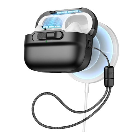 ESR AirPods Pro 1/2 Skal MagSafe Pulse HaloLock Svart
