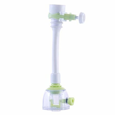 Vattenbesparande kökskran med roterande munstycke, stänkskydd, förlängningsslang, luftblandare, filter, spraymunstycke, handfat (grön)