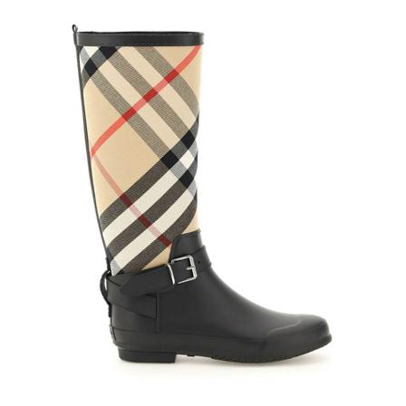 Burberry, House check rain boots Zwart, Dames, Maat:40 EU,rubber