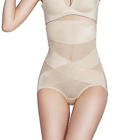 Högmidjade Kompressionsformare Slankande Korsett Magformande Byxor Trosor Shapewear (4XL Aprikos)