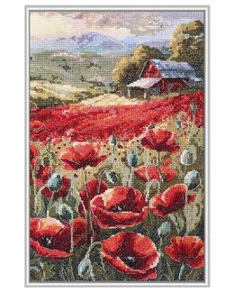 Broderikit Billede Valmue Blomster - Abris Art