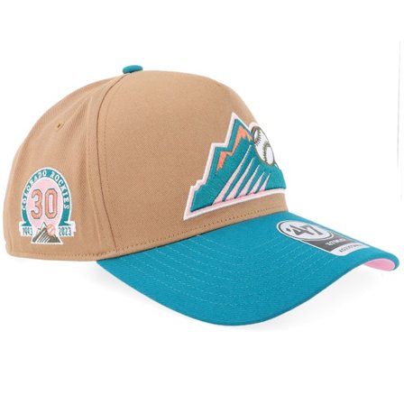47 Brand - Beis adjustable Gorra - Hatstore Exclusive x Colorado Rockies Sure Shot Mvp Dt Camel/Blue A-frame Adjustable @ Hatstore