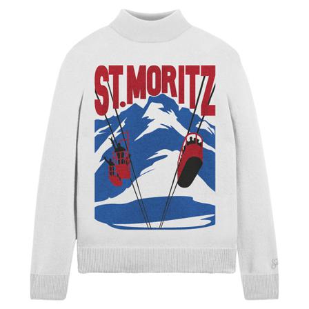 MC2 Saint Barth, Round-neck Knitwear Wit, Dames, Maat:L