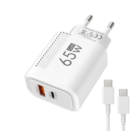 Total 65W USB C Laddare GaN Snabbladdande Väggladdare För iPhone Samsung Xiaomi Snabbladdning EU/US Kontakt Telefonladdare Adapter