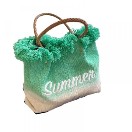 Strandveske for kvinner, ekstra stor tote-veske for damer, stor strandveske over skulderen for kvinner(grønn)