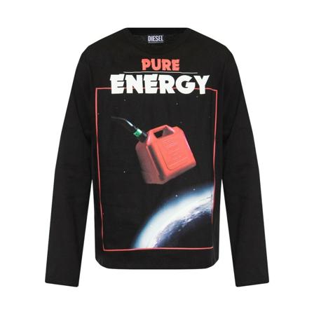 Diesel, T-Shirts Zwart, Heren, Maat:M