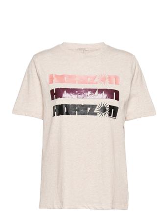 Organic Cotton Tee With Graphic Pink Scotch & Soda