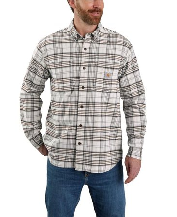 Carhartt Workwear Midweight Flannel L/S Plaid Shirt Malt