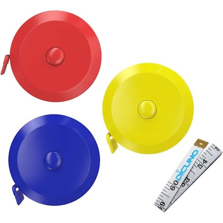 3 stk 60 tommer 1,5 meter myk og innfellbar målebånd Medisinsk kropps-måling Skreddersøm Håndverk Klær Diett Målebånd