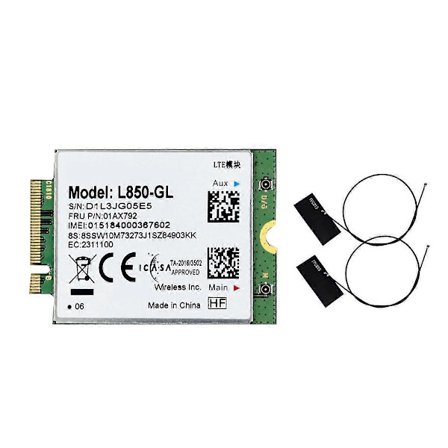 L850 Wifi-kort + 2 antenner 01ax792 Ngff M.2 modul til T580 X280 L580 T480s T480 P52s
