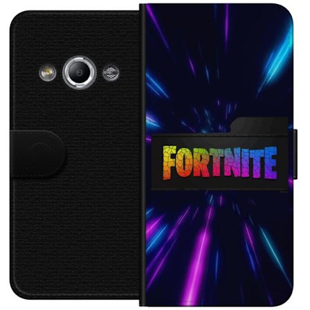Kompatibelt Lommeboketui til Samsung Galaxy Xcover 3 Actionspill-logo i fargerik mosaikkstil med neonlys, hastighetslinjer og energifylt gaming-esteti
