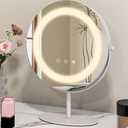 Makeup-spejl med LED-lys - 25 cm