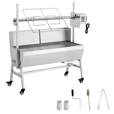 Kulgrill-Duoku-Elektrisk Spid 38 W-Rotisserie til Trækul-Last 60 kg-7 Højdeindstillinger