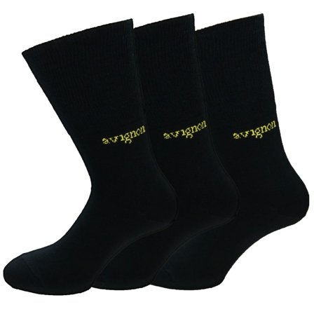 Avignon Liner Wool 3-Pack Men hiking socks Black 36-39