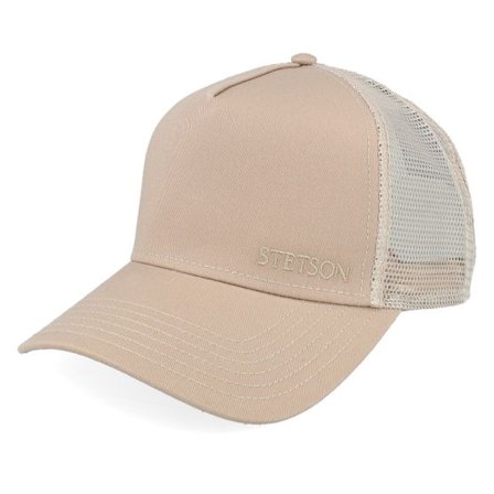 Stetson - Beige trucker Keps - Cotton Khaki A-Frame Trucker @ Hatstore