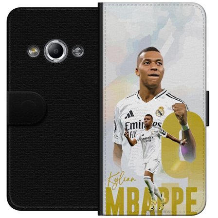 Kompatibel Tegnebogsetui til Samsung Galaxy Xcover 3 Kylian Mbappé Real Madrid Frankrig La Ligas topscorer med eksplosiv hastighed og ekstrem målfar