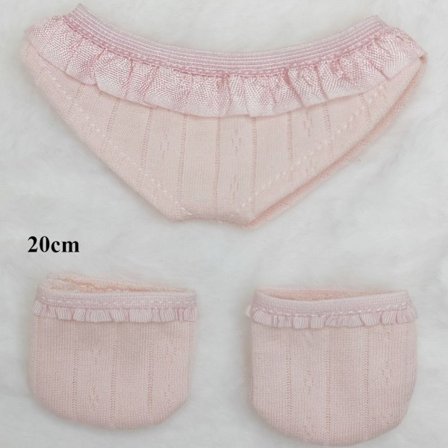 2st/ set Bomullsdocka Kläder Härliga Princess Trosor ROSA 20CM