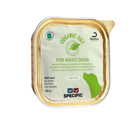 Specific - C-Bio-W Organic Diet With Beef 5 x 150 g - Hund - Hundefôr & hundemat - Våtfôr & våtmat - ZOO.no