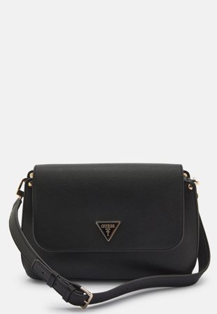 Guess Meridian Flap Crossbody Black Klær
