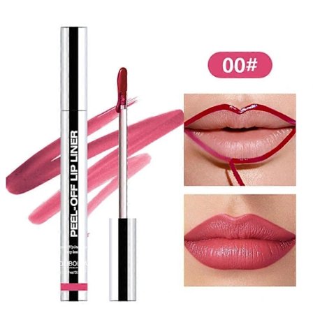 Peel Off Lip Liner Stain, Overføringssikker Vanntett Lip Tint, Ikke-klebrig Kopp Leppestift Kosmetikk, Kompatibel med Daglig Festbruk