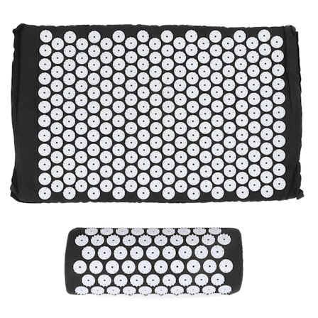 Svart magnetisk akupunkturmassage kudde set för smärtlindring - Hemma skönhetssalong