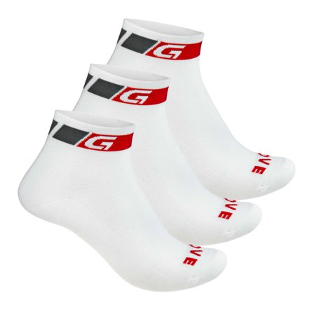 GripGrab Classic Low Cut 3-Pack Men workout socks White 38-41