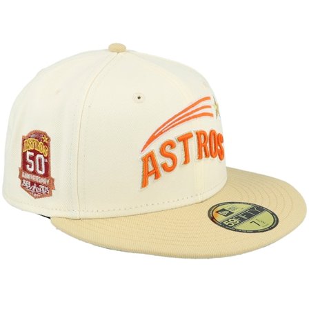 New Era - MLB Weiss fitted Cap - Houston Astros Chimney 59FIFTY Chrome/Beige Fitted @ Hatstore