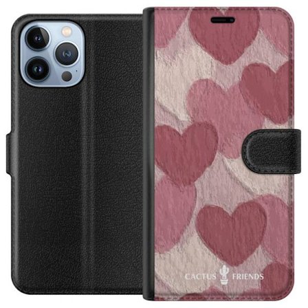 Yhteensopiva Lompakkokotelo Apple Apple iPhone 13 Pro Max Cactus and Friends - Blush Paper Hearts