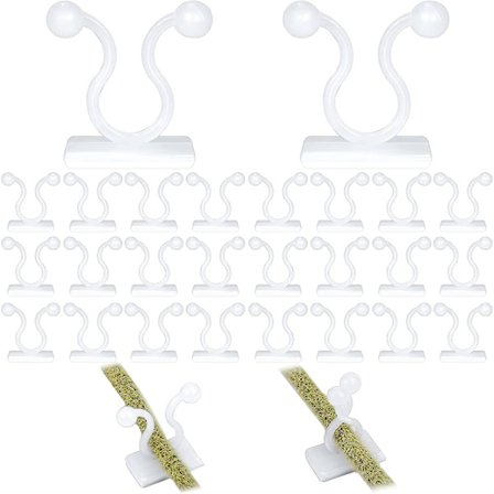 100 stk. Planteclips, Plante-Klatreclips, Selvklæbende Vinevægkroge Usynlige Havegrøntsags Holder Hængende Clips Til Vægge (hvid, Lille Størrelse)