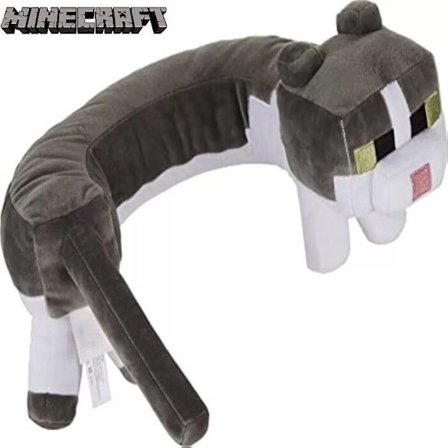40 cm U-formad katt Minecraft huvud Nackkudde Kattdocka Gosedjur docka leksaker-FM-
