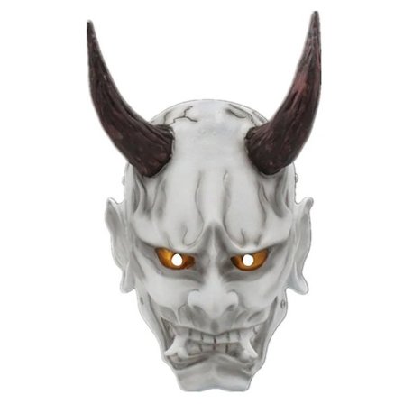 Högkvalitativ Prajna Resin Mask Skräck Halloween Hel Ansikte Vassa Huggtänder Spökhuvud Film Mask Samling Påskfest Cosplay Prop~12539